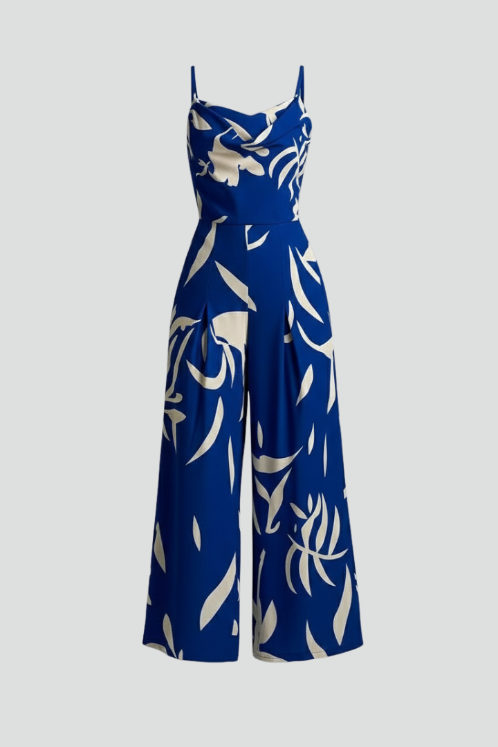 Theodora — Spaghetti-Strap Wide-Leg Jumpsuit
