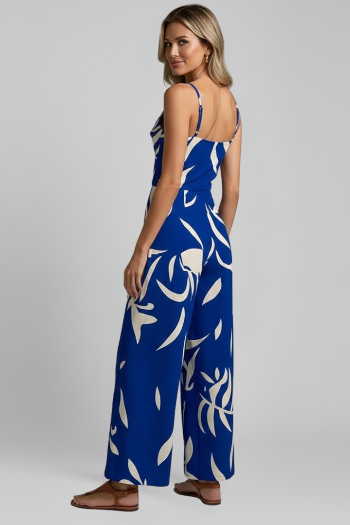 Theodora — Spaghetti-Strap Wide-Leg Jumpsuit