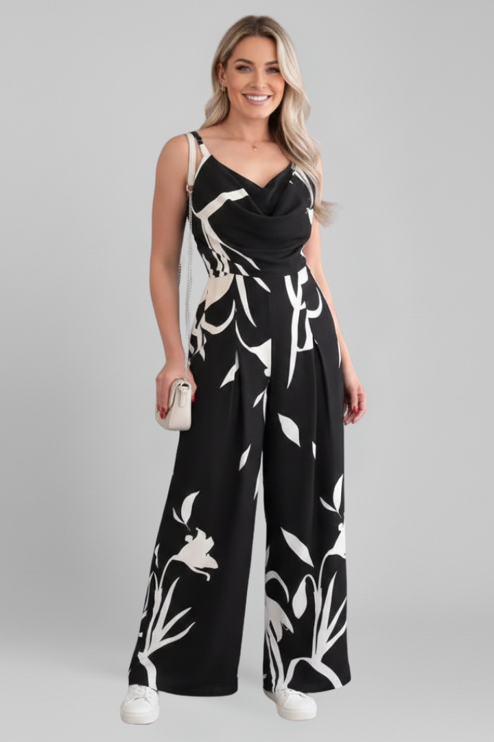 Theodora — Spaghetti-Strap Wide-Leg Jumpsuit