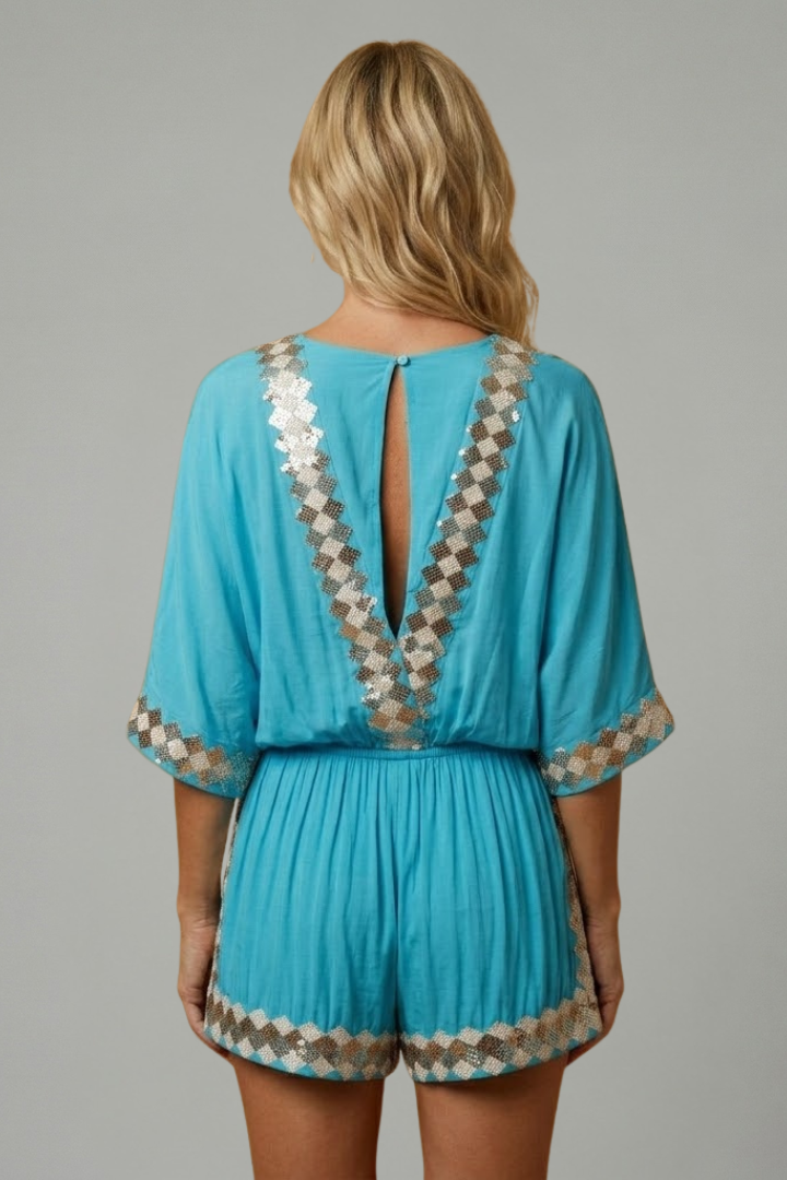 Lavinia — V-Neck Wide-Leg Jumpsuit