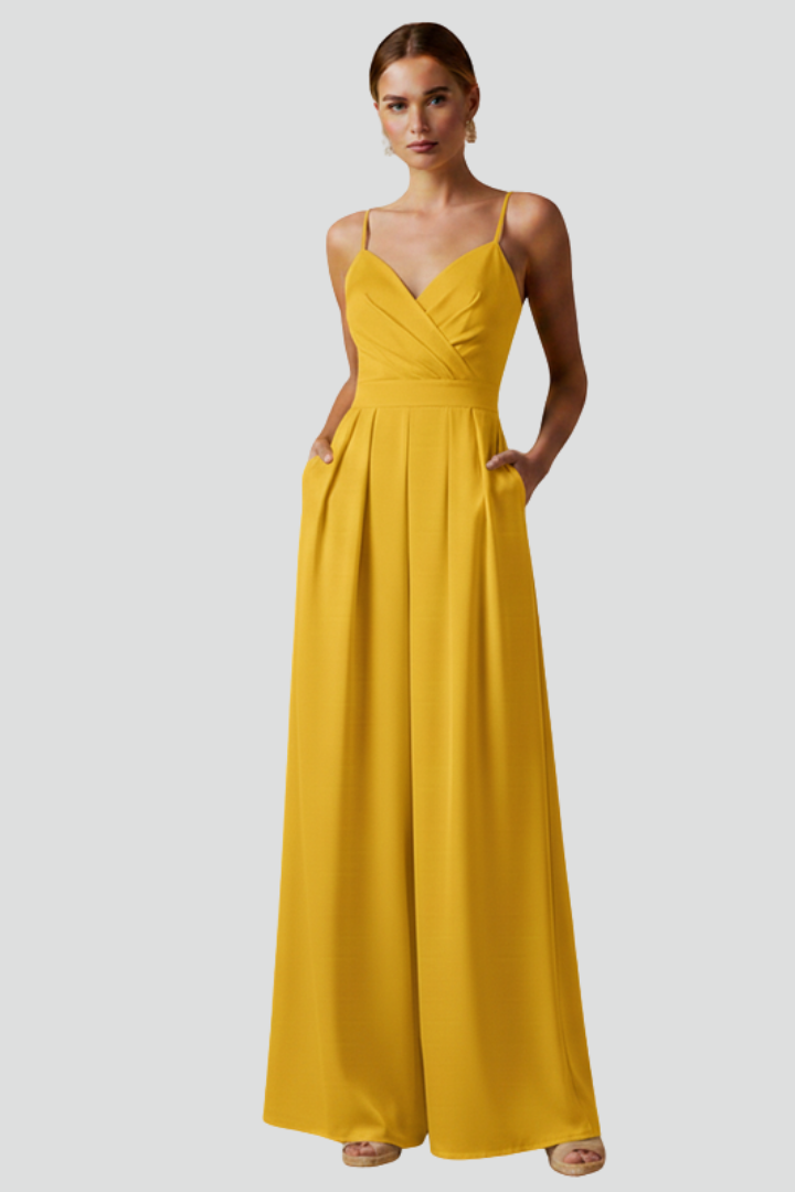 Drusilla — Sleeveless V-Neck Wide-Leg Jumpsuit