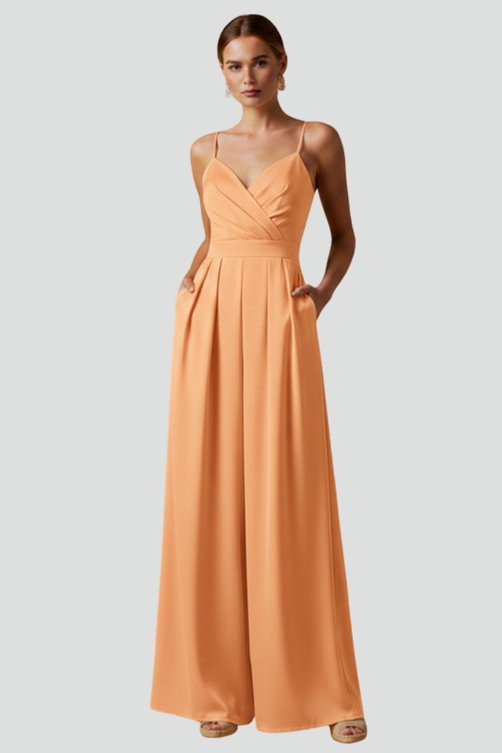 Drusilla — Sleeveless V-Neck Wide-Leg Jumpsuit