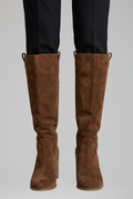 Marlow Rose — Women's Suede-Effect Knee-High Boots