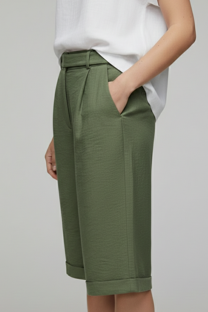 Tamsin — Tailored Knee-Length Shorts