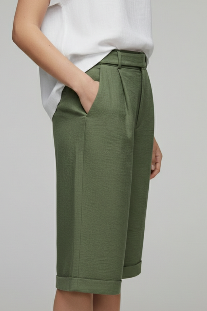 Tamsin — Tailored Knee-Length Shorts