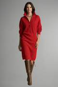 Sabrina — Women's Button-Placket Ribbed Sweater Dress