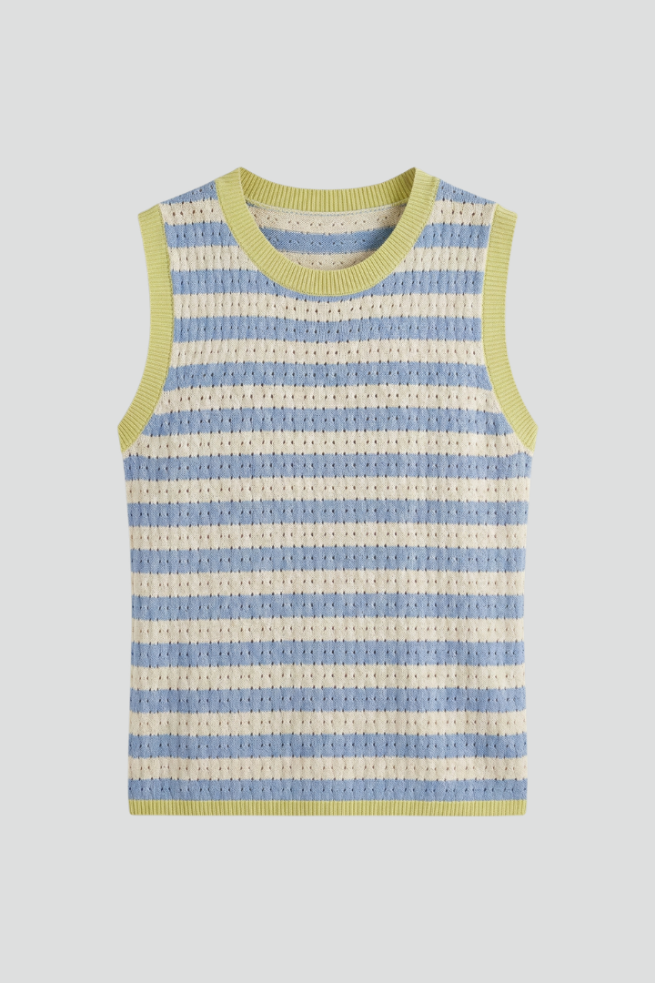 Yolanda — Striped Knit Top