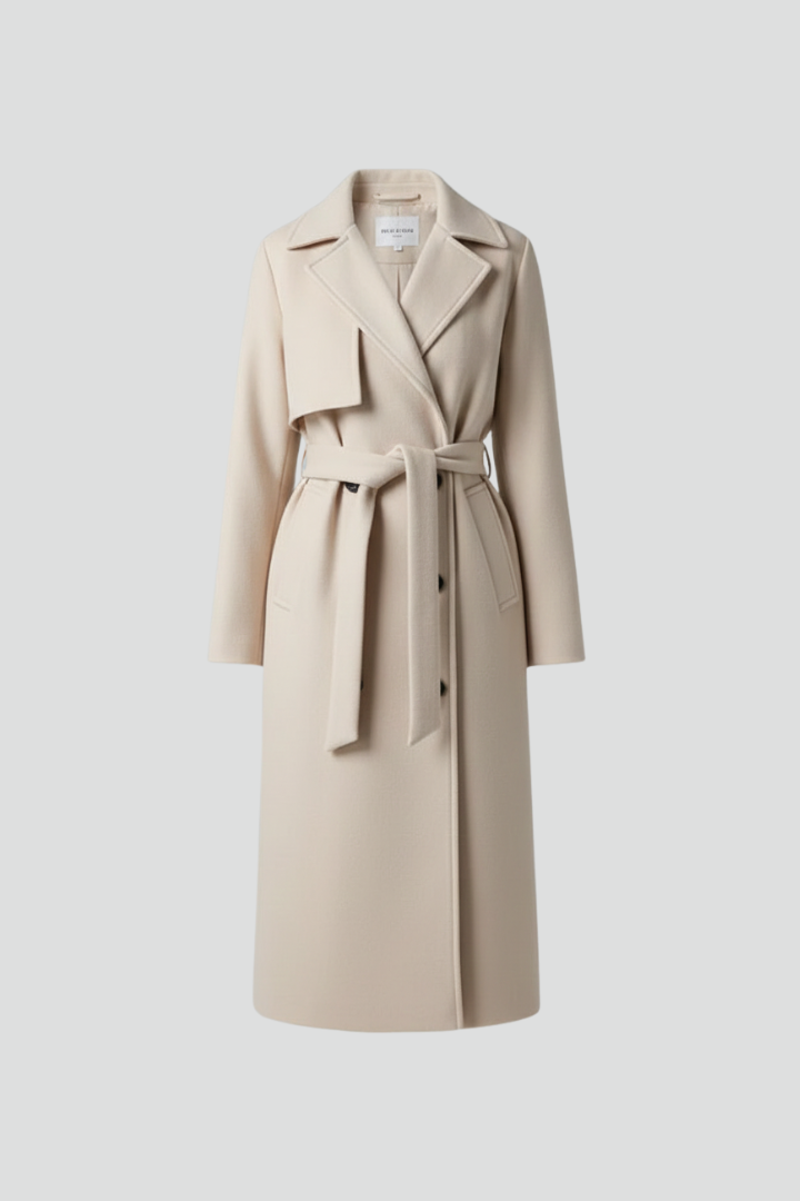 Genevieve — Double-Breasted Belted Coat