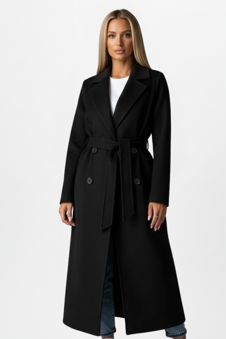 Genevieve — Double-Breasted Belted Coat