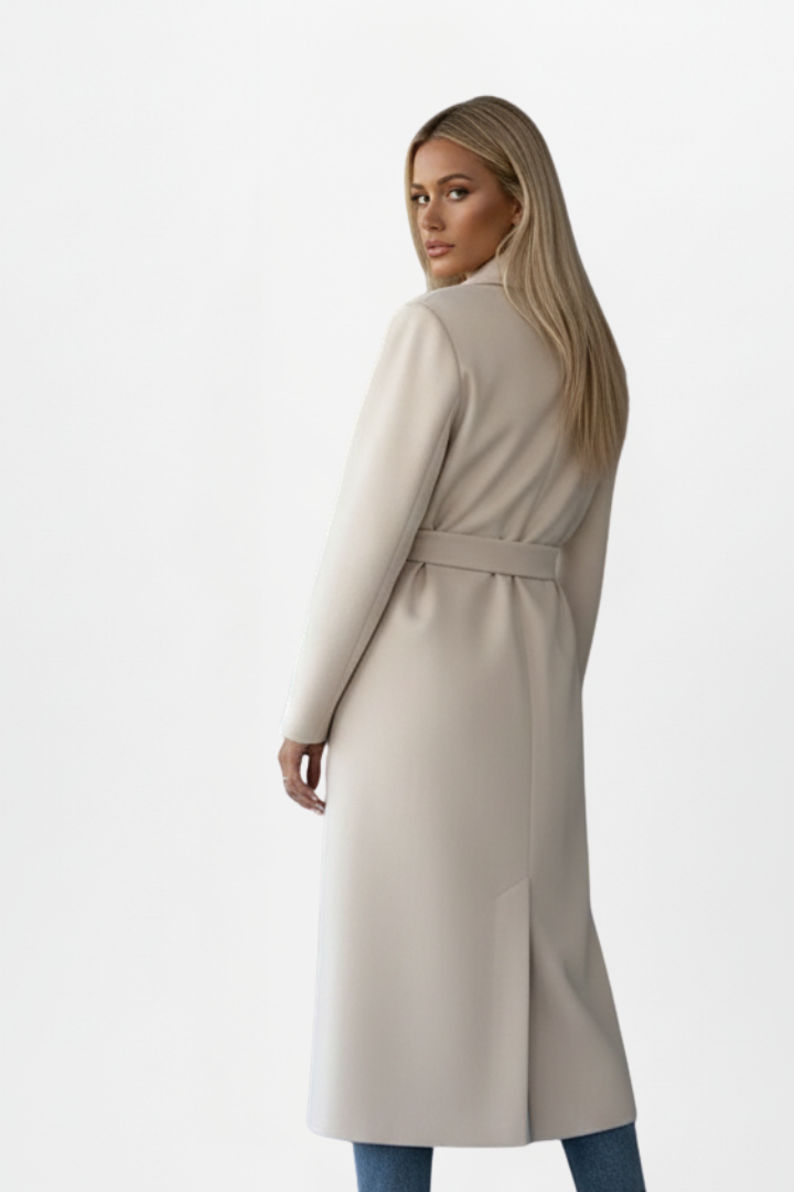 Genevieve — Double-Breasted Belted Coat