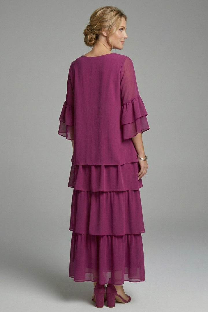 Zora — Layered-Skirt Maxi Dress