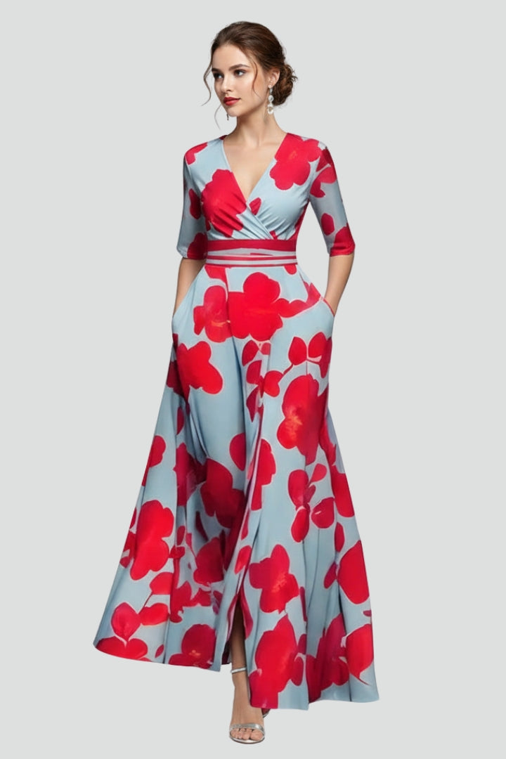 Pandora — Elegant Floral Maxi Dress