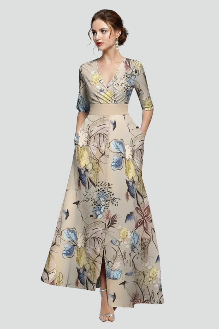 Pandora — Elegant Floral Maxi Dress
