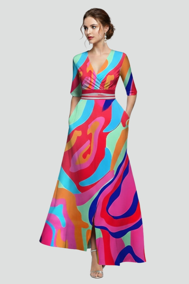Pandora — Elegant Floral Maxi Dress