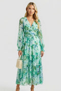 Jessamine — Floral V-Neck Maxi Dress