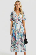 Jessamine — Floral V-Neck Maxi Dress
