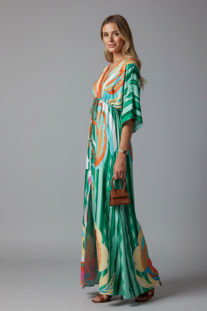 Regina — Tie-Waist Maxi Dress