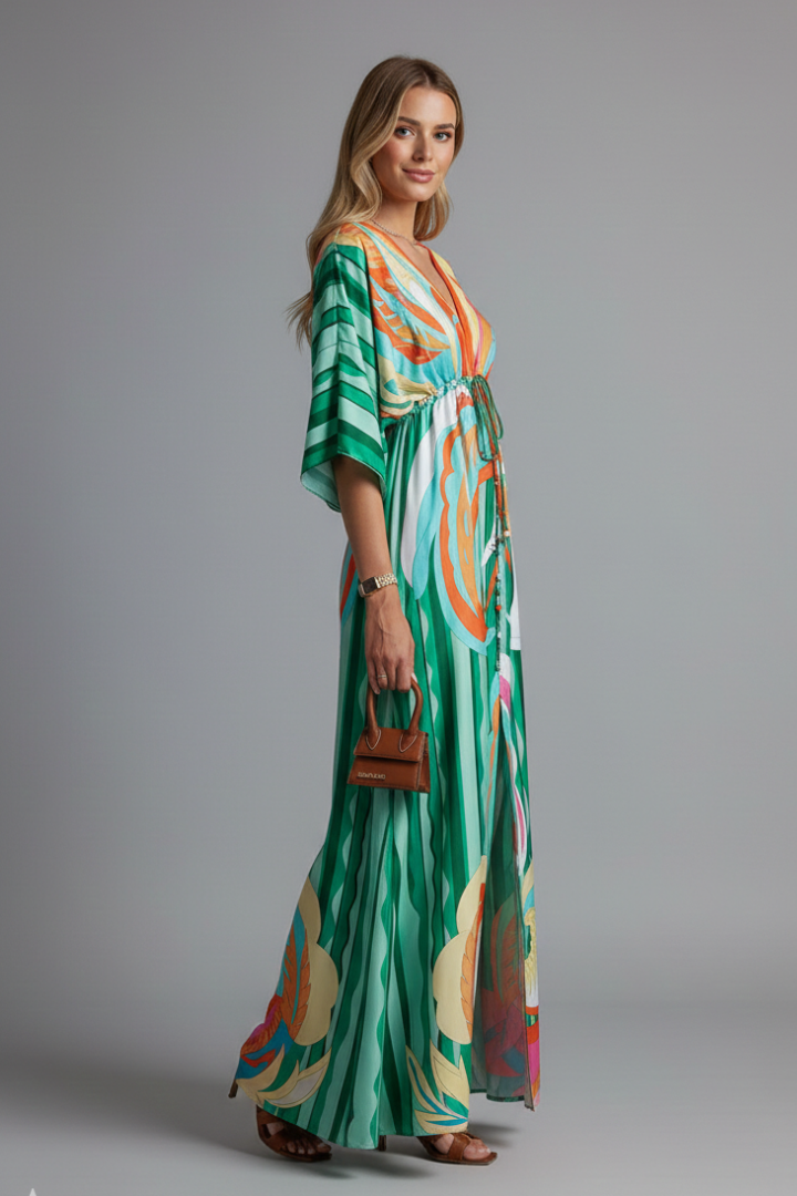 Regina — Tie-Waist Maxi Dress