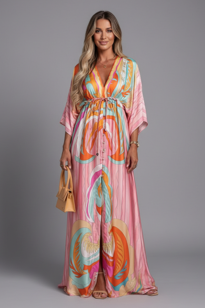Regina — Tie-Waist Maxi Dress