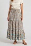 Florabelle Skirt — Floral Tiered Maxi Skirt