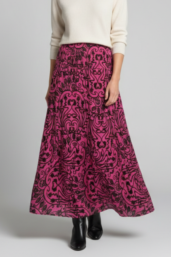 Marisol Skirt — Printed A-Line Maxi Skirt