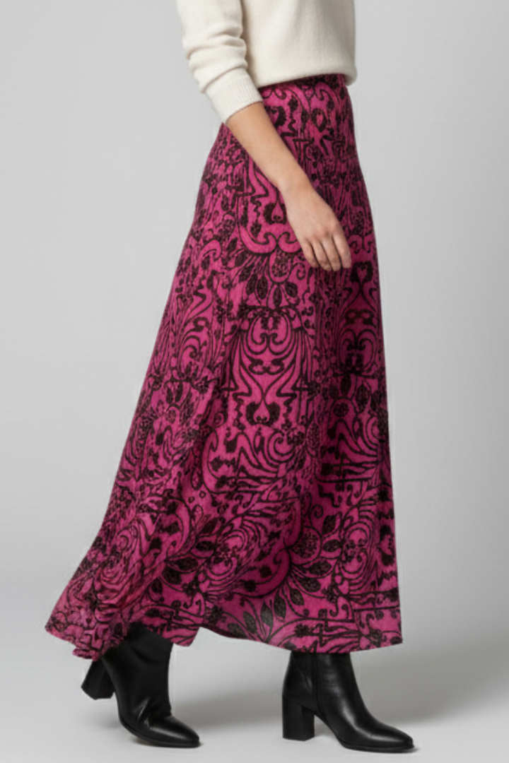 Marisol Skirt — Printed A-Line Maxi Skirt