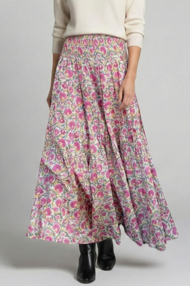 Marisol Skirt — Printed A-Line Maxi Skirt