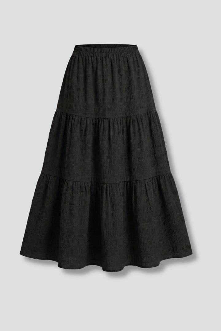 Cordelia Skirt — Tiered A-Line Maxi Skirt