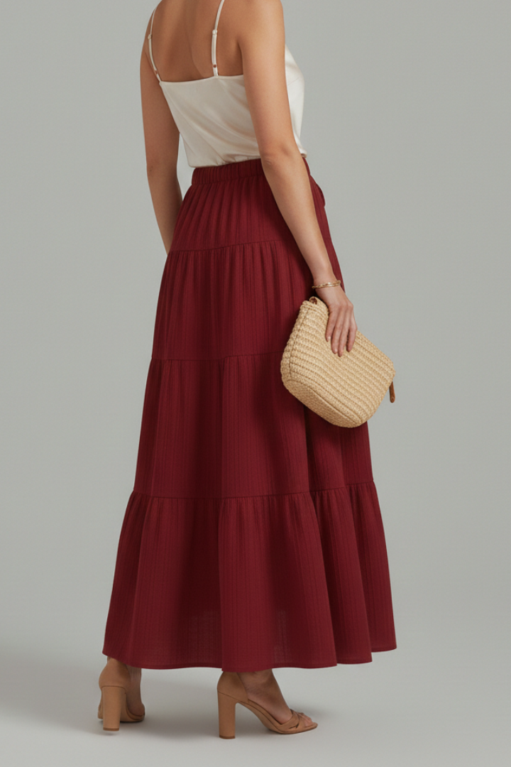 Ottilie Skirt — Tiered Maxi Skirt
