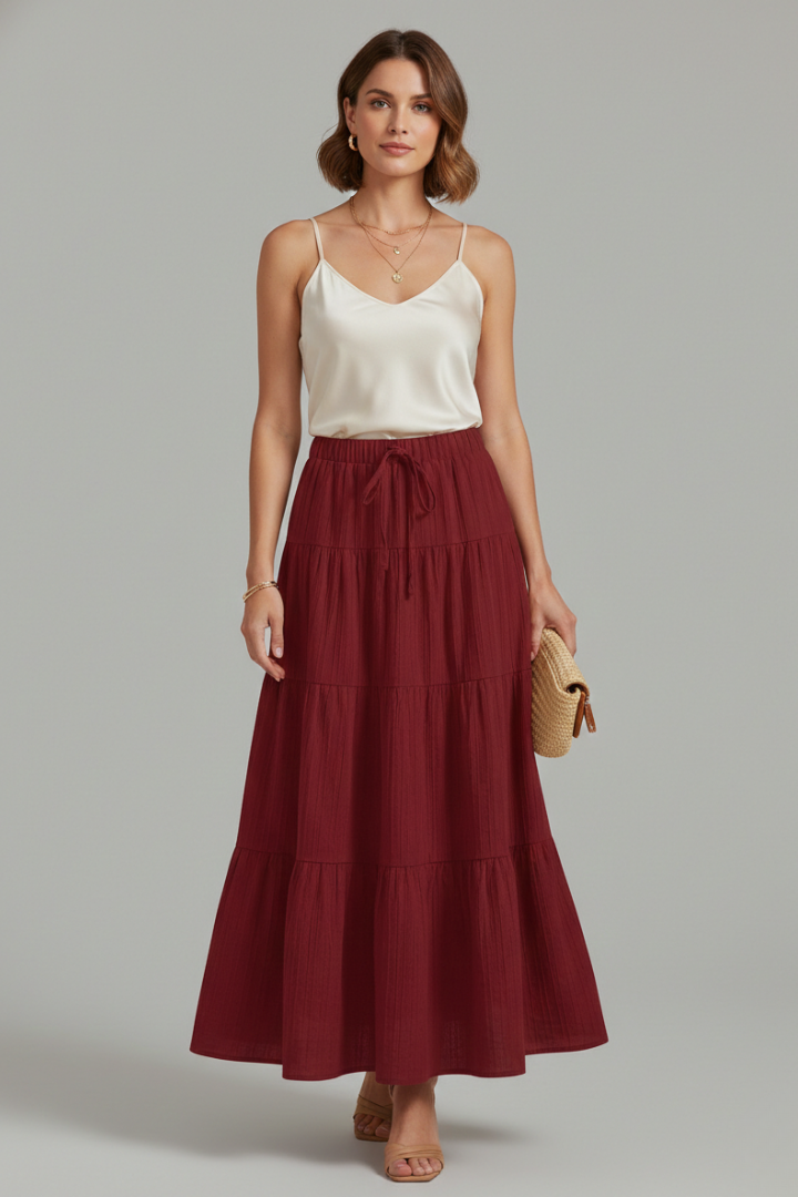 Ottilie Skirt — Tiered Maxi Skirt