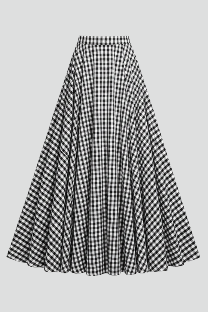 Beatrix Skirt — Check Maxi Skirt