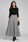 Beatrix Skirt — Check Maxi Skirt