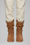Ursa — Women's Suede-Effect Slouch Mid-Calf Boots
