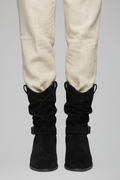 Ursa — Women's Suede-Effect Slouch Mid-Calf Boots