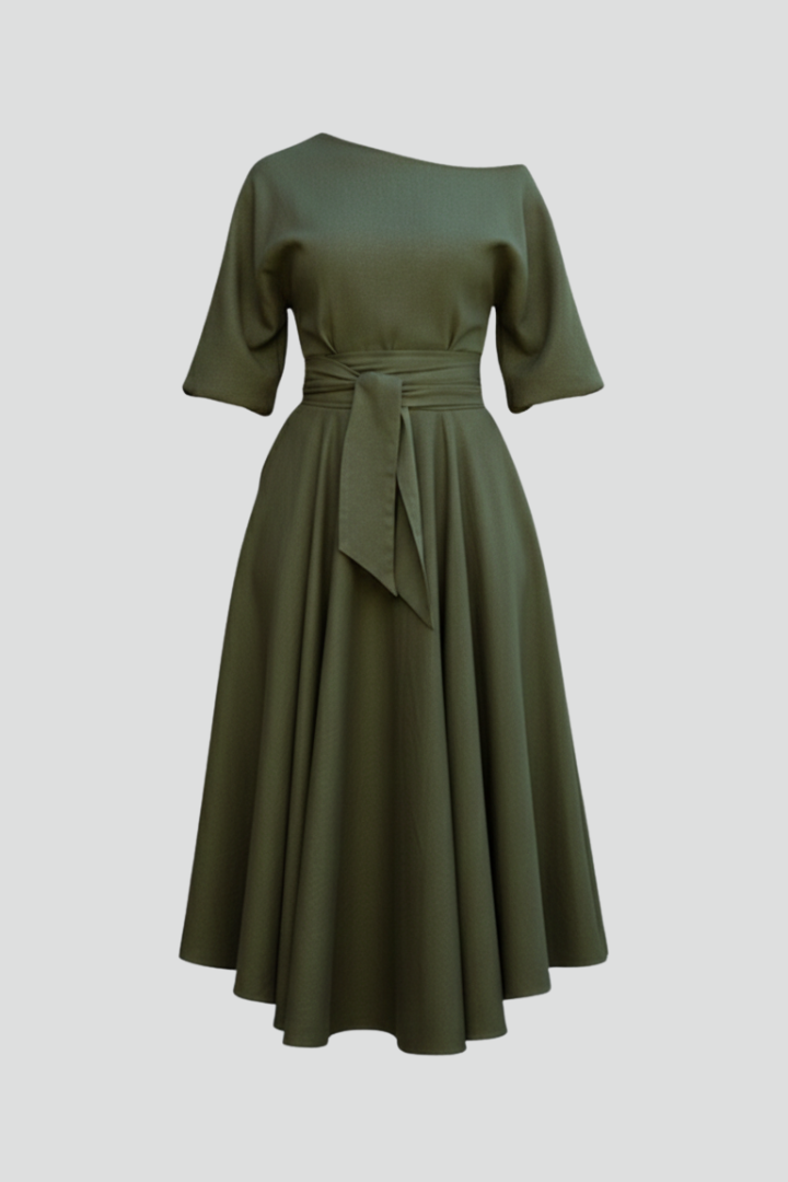 Rosanna — Off-Shoulder Lantern-Sleeve Dress