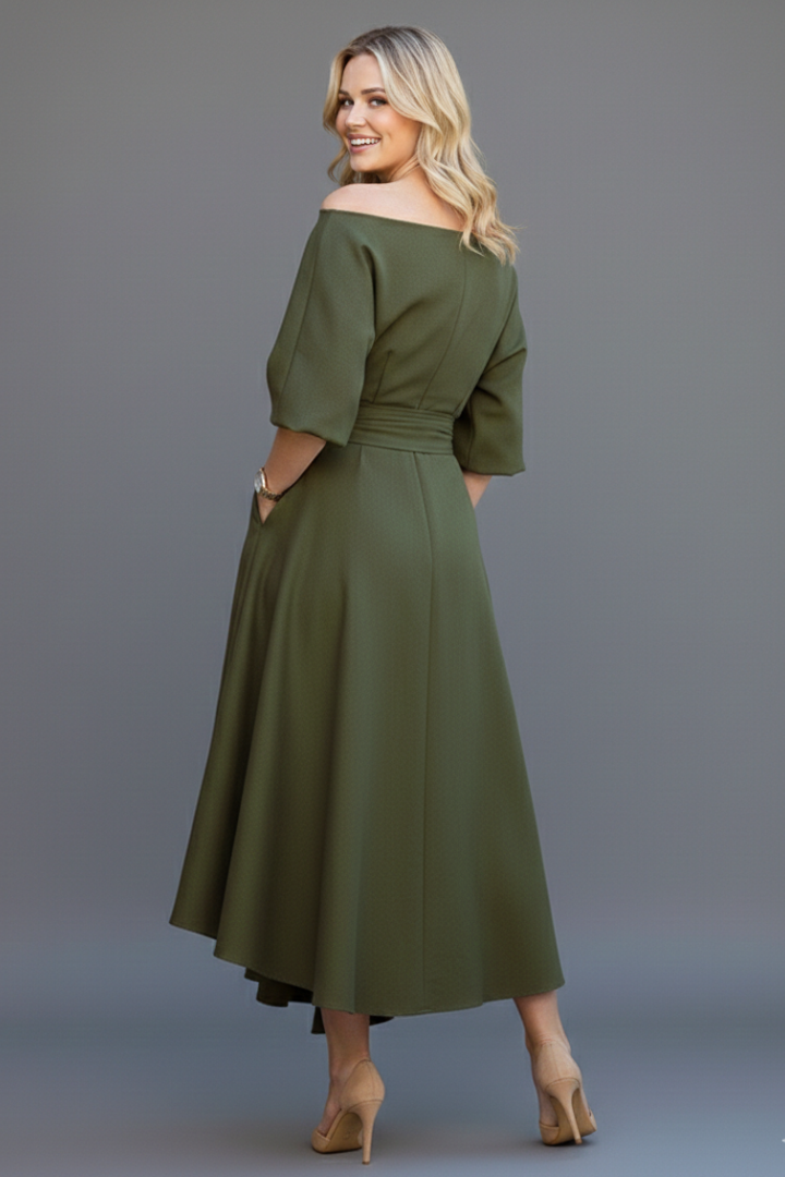 Rosanna — Off-Shoulder Lantern-Sleeve Dress