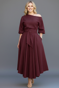 Rosanna — Off-Shoulder Lantern-Sleeve Dress