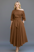 Rosanna — Off-Shoulder Lantern-Sleeve Dress