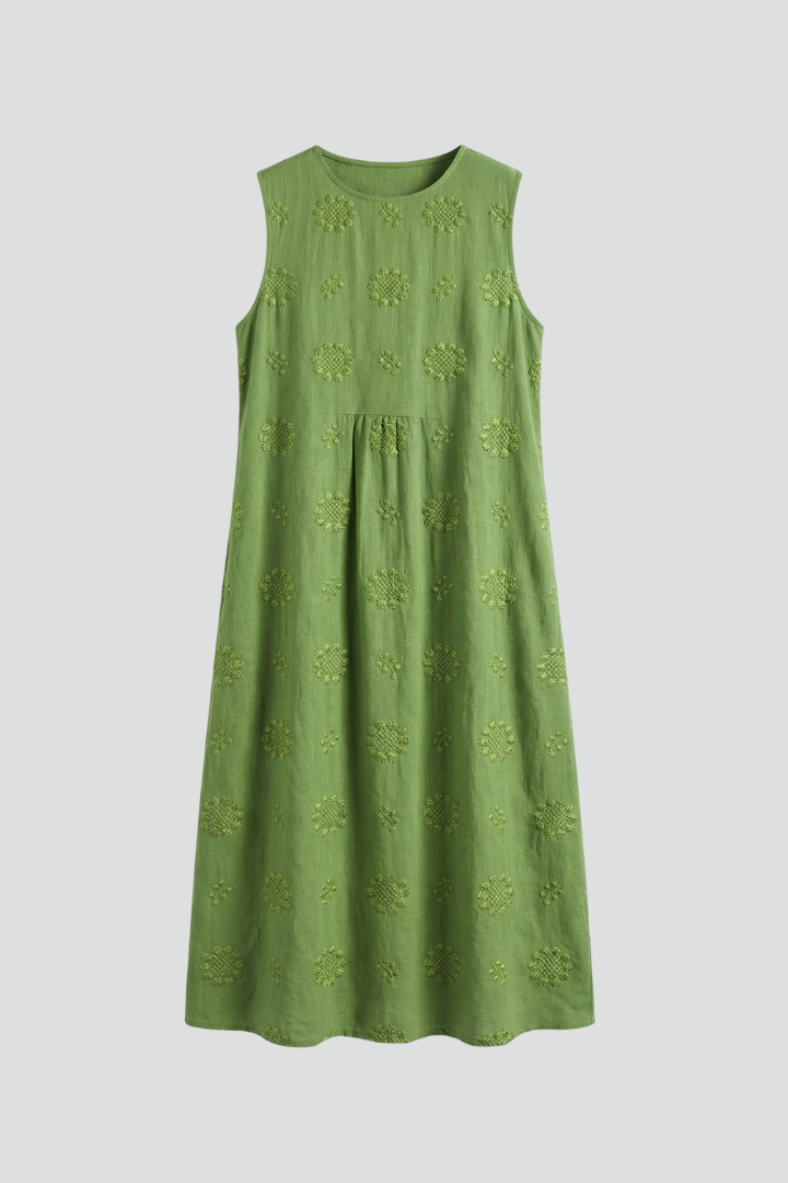 Cordula — Sleeveless Round-Neck Midi Dress