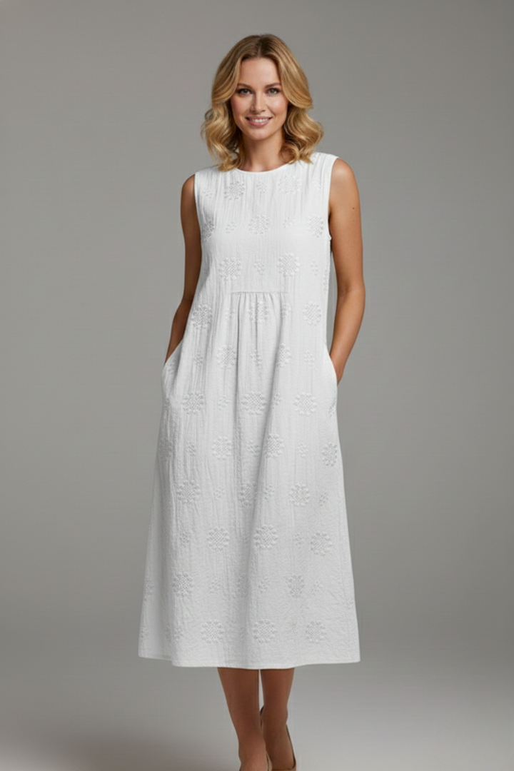 Cordula — Sleeveless Round-Neck Midi Dress