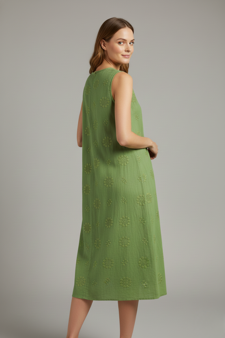 Cordula — Sleeveless Round-Neck Midi Dress