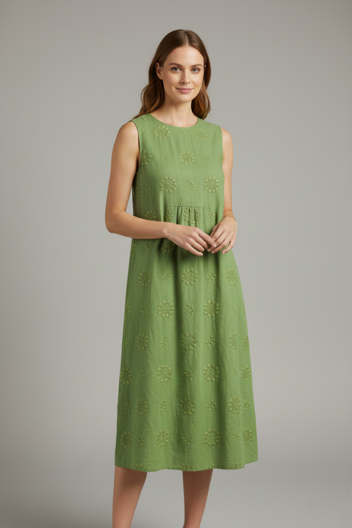 Cordula — Sleeveless Round-Neck Midi Dress