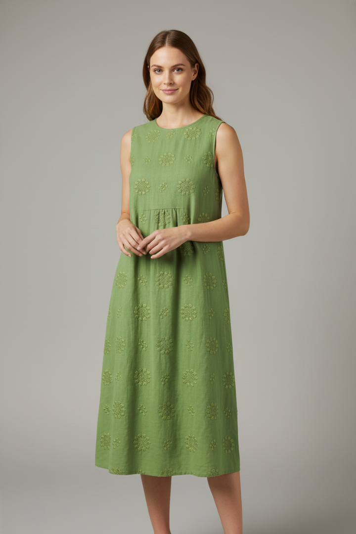 Cordula — Sleeveless Round-Neck Midi Dress