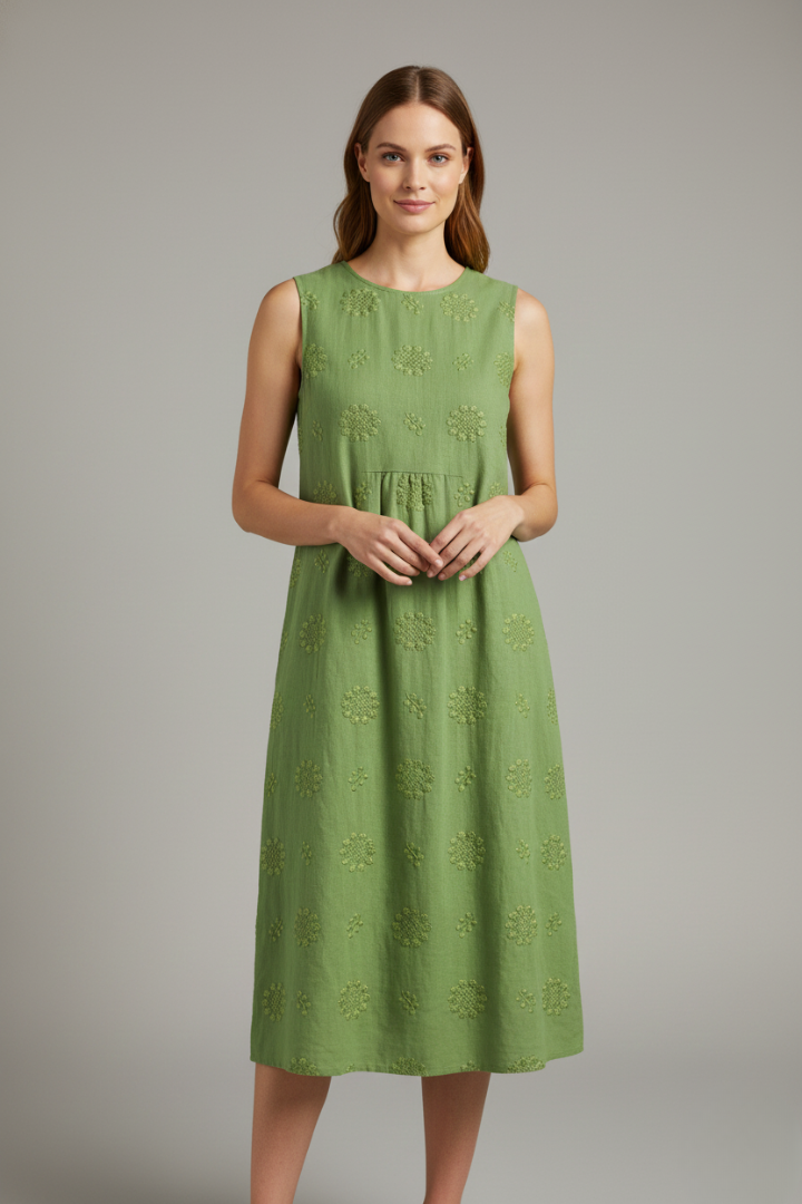 Cordula — Sleeveless Round-Neck Midi Dress