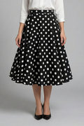 Pippa Skirt — Polka-Dot Midi Skirt