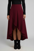 Marlowe Skirt — Layered-Hem Midi Skirt