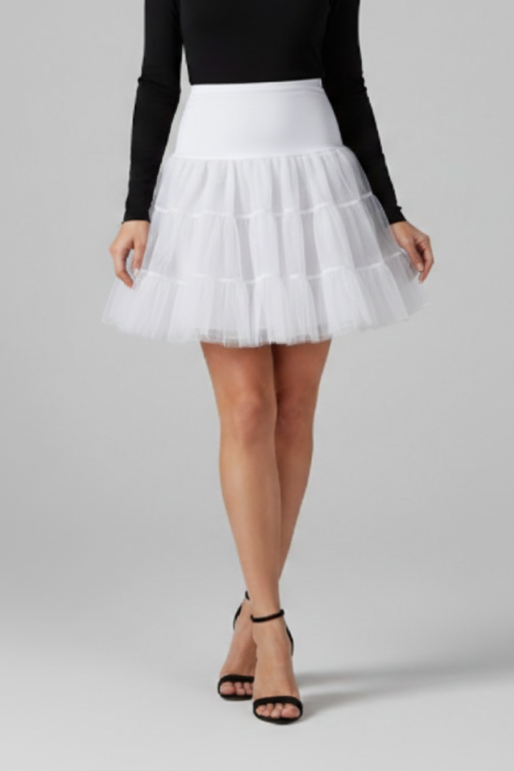 Coco Skirt — Tiered Mesh Mini Skirt