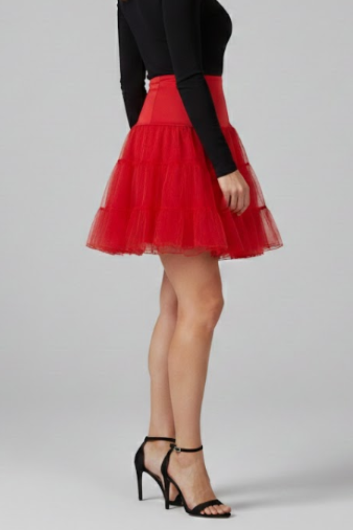 Coco Skirt — Tiered Mesh Mini Skirt
