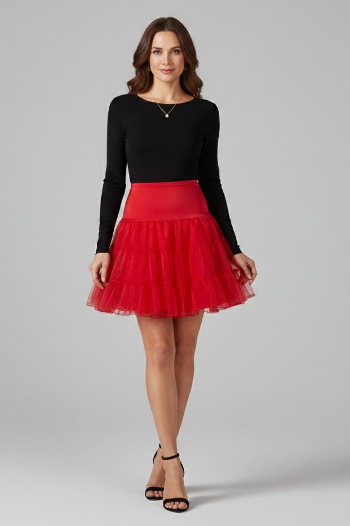 Coco Skirt — Tiered Mesh Mini Skirt