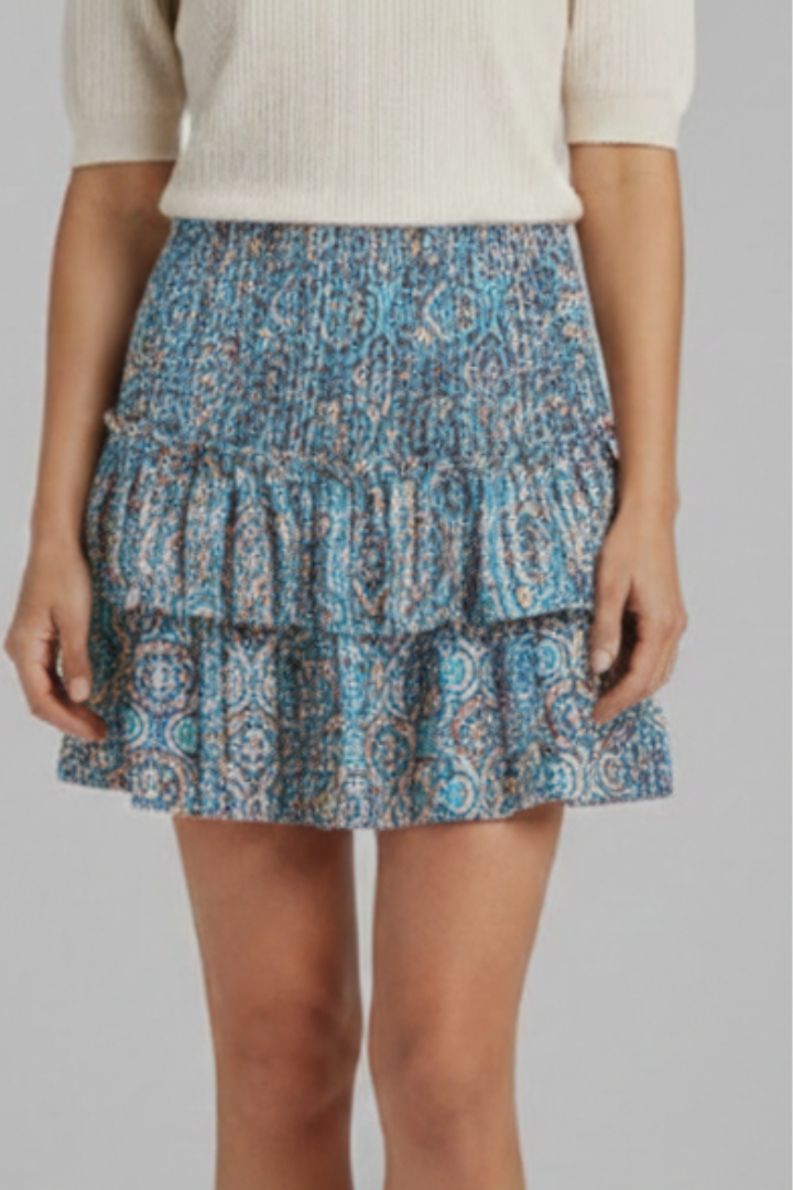 Fleur — Ruffle-Tiered Mini Skirt